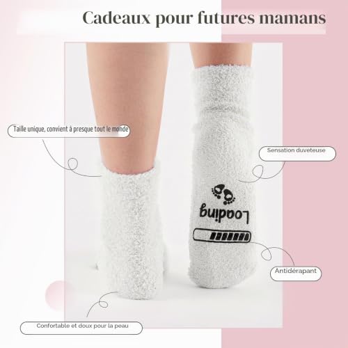 Jadive Chaussette Cadeaux pour Futures Maman pour Noël, Blanc – vue 4