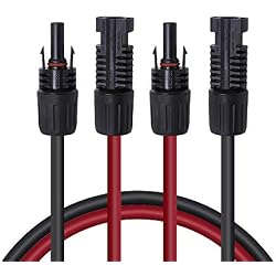 1 of Renogy 20FT 12AWG Solar Panel Extension Cable with Female and Male Connectors, 20Ft. 12AWG, 1 Pair 20' 12 Gauge Red and Black