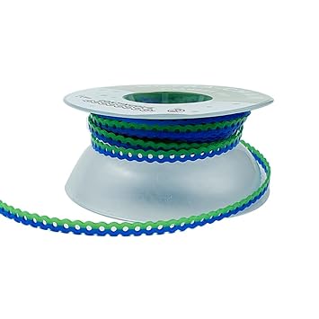 Funny Braces Power Chain Two Color Combos Dental Orthodontic Elastic Bands Power Chain 15 Feet/Roll Blue&Green, Continuous
