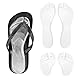 2stk Flip-Flop-Zehenpolster, 21x7cm & 9x7cm Selbstklebendes Gel-Mittelfußpolster Rutschfeste Stoßdämpfung Unsichtbare Schmale Einsätze Flip-Flop-Riemenpolster Zehenschutz (Transparent)