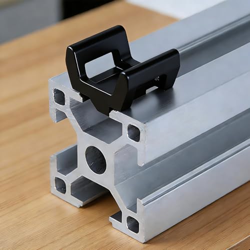 UVKDEENK 20PCS Series Cable Clips, T-Slot Aluminum Profile Accessories for European Standard Aluminum Extrusion, Linear Rail Cord Organizer for 3D Printer Parts and CNC DIY (Black, 3030)