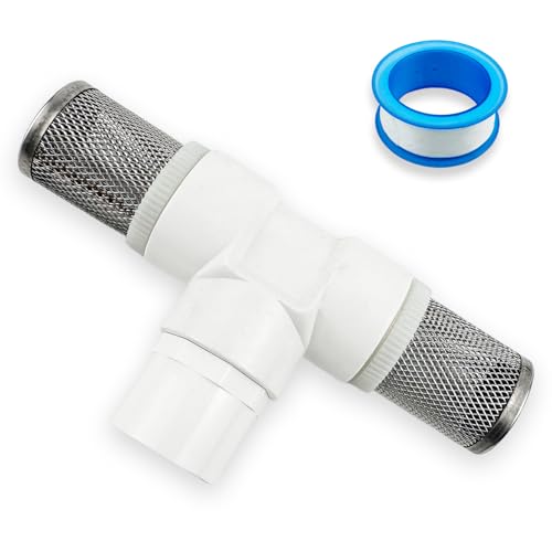 3/4" T Strainers Steel Filter Cover Connected 3/4 in PVC DN20 Water Pipe, Pump Suction Hose Strainer Garden Hose Strainer for Irrigation Garden High Pressure Sprayer Reduce Solid Entry