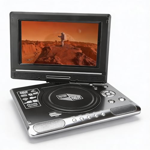 Dpofirs 9.8in Portable TV DVD Player Combo, Digital TV ATSC Tuner, Swivel Screen Remote Control USB Input AV Output Multi Format Playback Travel Car Entertainment (AU Plug)