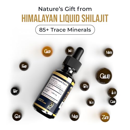 Pure Himalayan Shilajit Liquid Drops - 1000mg Natural Shilajit Drops - 85+ Trace Minerals & 40% Fulvic Acid for Energy Boost, Detox Cleanse, Strength & Immunity Support - 50 Day Supply - Thumbnail 7