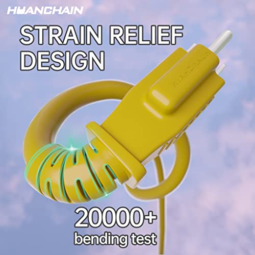 Indoor Outdoor Extension Cord 25 Ft Waterproof, 16/3 Gauge Flexible Cold-Resistant Appliance Extension Cord Outside, 13A 1625W 16Awg Sjtw, 3 Prong Heavy Duty Electric Cord Yellow, Etl Huanchain #TOP1