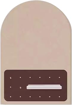 SOVORM Decorative Felt Board with Retro Semi-Circular Design, Display Photos and Jewelry Storage, Suitable for Bedrooms, Study,Coffee ColorSize60x80cm