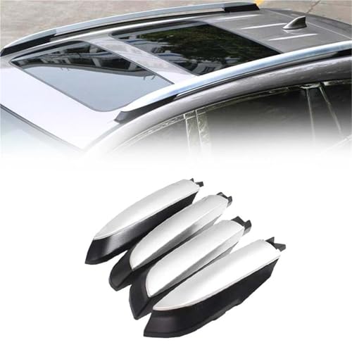 Protection d'extrémité rail de toit RAV4 noir argent pour barres de toit