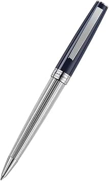 Montegrappa Armonia Palladium Resin and Brass Ballpoint Pen in Navy Blue - 138 mm Length - Includes Refill ISA1MBAD