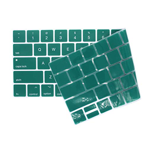 Housse silicone clavier MacBook Pro 13 vert foncé protection Touch Bar US A2159 A1989 A1706 - 7