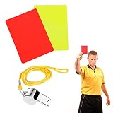 BAOSROY Trillerpfeife,Edelstahl Trillerpfeife,Schiedsrichter Trillerpfeife,Schiedsrichter Set,Schiedsrichter Pfeife,Schiedsrichter Karten,Schiedsrichter Pfeifenschnur,Für Fußball,Sporttraining