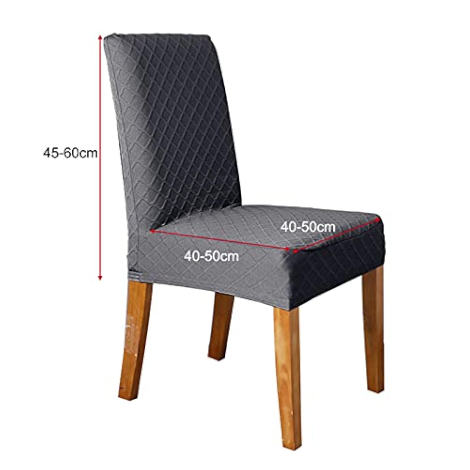 Stretch Solid Diamond Lattice Dining Chair Covers