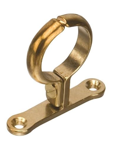 22mm Cast Brass Screw-On Pipe Bracket - Bag of 2