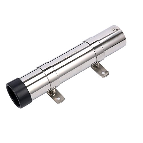 Amarine Made Pair of Boat Marine Fishing Stainless Steel Side Mount Rod Holders with Brackets-7743S