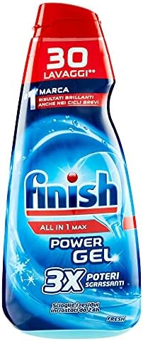 Finish Powergel Dishwasher Detergent, Dishwasher Gel, 120 Washes, 4 Packs of 30 Dishwashers Liquid Washers