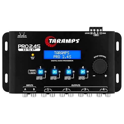 Qual o Melhor Equalizador de Som de 2025? Melhores Ranking 1 Processador de Áudio Taramps Pro 2.4S Digital 4 Vias Saída RCA e Fio Crossover Equalizador 15 Bandas Anti-Puff Alinhamento Som Automotivo Profissional Alta Performance 12 Presets DSP