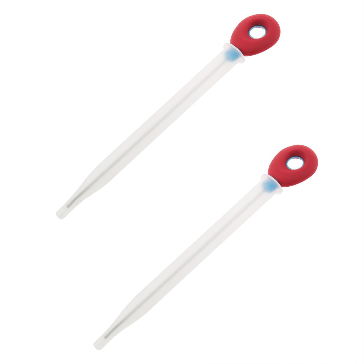 2PCS Stainless Steel Cake Thermometer Probes Red Baking Temperature Testers Frosting Stirring Probes for Bread Cupcakes and Brownies Length 155mm/6.1in