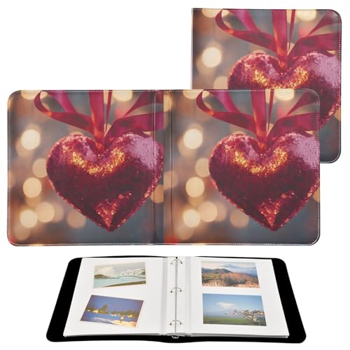 Álbum de fotos adhesivo DIY álbum de recortes álbum de fotos anillado 3 anillos 40 páginas 8x10 para recuerdos miniatura 2