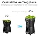 PUSUN PT-MINIPro Tragbare Tennisballmaschine - Leichte Indoor-Tennismaschine mit APP-Steuerung, 65-Ball-Kapazität, Tennistrainer für Schulen (3-5h Akku) (Schwarz)