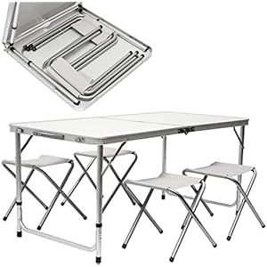 MaxxGarden Table de Pique-Nique Pliante – Table de Pique-Nique – Convient pour la terrasse, Les Festivals, Le Camping, la Plage, etc. – Table Pliante – Pliable – 120 x 60 x 70 cm