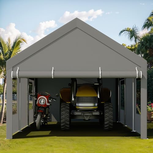 JY QAQA 12x20 Carport with Sandbags