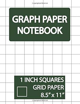 Graph Paper Notebook 1 Inch Squares Grid: Squared Graphing Paper, Blank Quad Ruled, 1 Inch Square Graph Paper, 1 Inch Graph Paper, 1 Inch Grid Paper, ... Paper Notebook and Squared Grid Notebook)