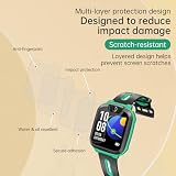 WHYNOTRY Zestaw 4 w 1 kompatybilny z imoo Watch Phone Z1, etui ochronne i ochraniacz ekranu oraz silikonowy pasek i smycz, chroń zegarek swojego dziecka – zestaw kombinowany (Z1 Green)