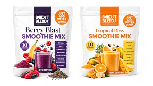 Boost Blends Smoothie Variety Pack – 2 Delicious Flavors -