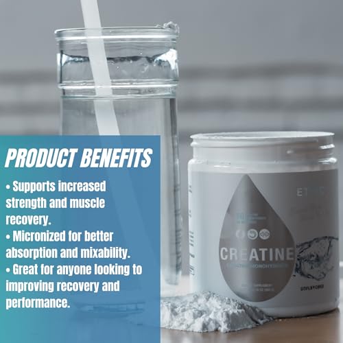 Image of Sweat Ethic Creatine Monohydrate, 5 G Creatine Per Serving, Unflavored, Supports Training & Strength, Easily Mixes with Water or Any Beverage, No Fillers, Workout Supplement for Men & Women, 60 Srvgs