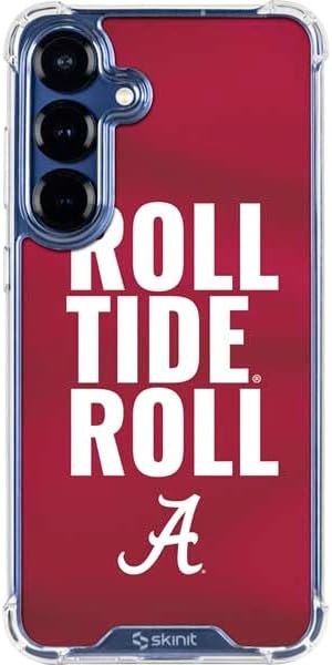 Skinit Clear Phone Case Compatible with Galaxy S25 - Officially Licensed University of Alabama Roll Tide Roll Design