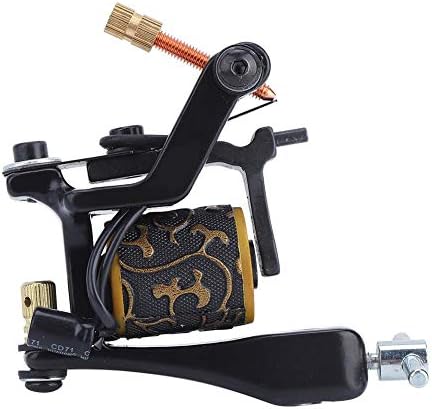 Alloy Tattoo Machine, 12 Warps Coils Wire Tattoo Machine Tattoo Gun Strong Rotary Motor Lightweight Liner Shader