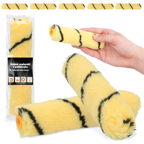 5x Rodillo de Pintura 15 cm Recambio Pintura Superficies Fachadas Techos Paredes Pared Antigoteo Antisalpicaduras Material De Pintor Lacado Renovación Robusto