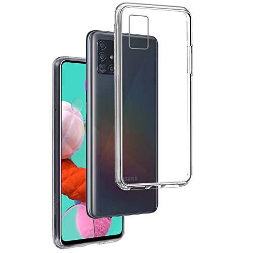 REY   Funda Carcasa Gel Transparente para Samsung Galaxy A51, Ultra Fina 0,33mm, Silicona TPU de Alta Resistencia y Flexibilidad