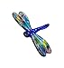 Handmade Colorful Lifesize Blue Dragonfly Fused Glass Colorful Sun Catcher Ornament