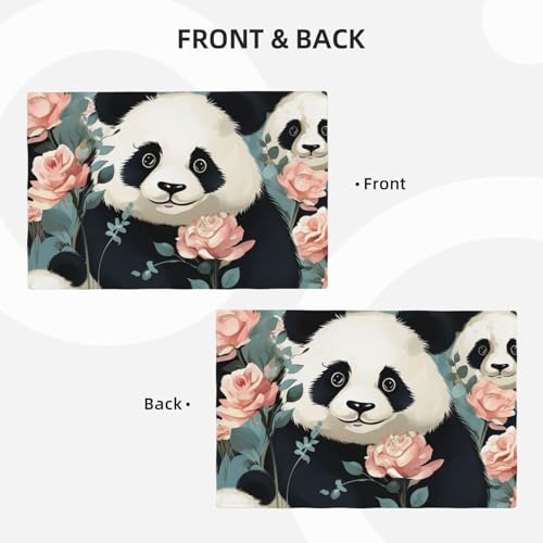 Set de table panda résistant à la chaleur et pliable pour plat - 4