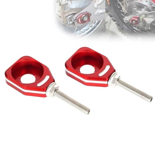 3D CNC CRF110F Rear Chain Adjuster Axle Blocks Accessories Compatible with CRF 110F 2013-2024 Off Road Dirt Bike 2X Rear Wheel Shaft Block Chains Adjustment Tool Swingarm Spool Tensioner