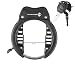 M Wave Ring Candado Cuadro Grande, Adultos Unisex, Negro