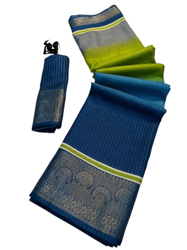 Image of Kashmiri Print Tussar Silk Saree for Women with Unstitched Blouse Piece for All Occasions
