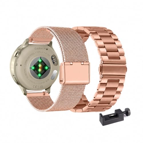 2�Z�b�g �X�e�����X�| ���^���o���h �Ή� Garmin Venu 3 41mm/ Venu 4 41mm �����x���g | �����\�Șr���v�o���h, �������ߋ���, �r�W�l�X���X�g���b�v, �R���p�`�u�� Garmin Venu 3 41mm/ Venu 
