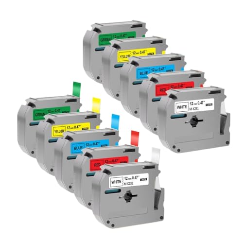 ���x���e�[�v 10PK MK-231 ���n�ɍ� 12mm PT-70 ���x�����[�J�[�Ή�(10PK 5Mixed Color)