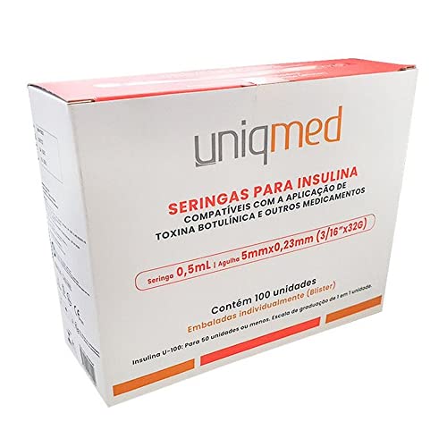 Seringas Para Toxina Insulina Uniqmed 0,5mlx 5mm X 32g