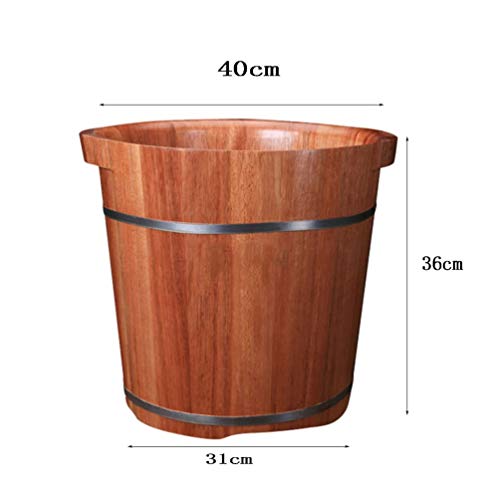 Spa de pies en cubo de madera para baño y relajación miniatura 5