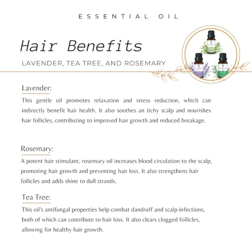 Image of 100% Pure Rosemary oil, Lavender oil, Tea Tree oil Combo For Acne and Hair Regrowth 15ml (Set of 3)