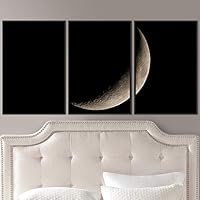 3 Piece Framed Canvas Wall Art Lunar Eclipse Canvas Prints Home Artwork Decoration for Living Room,Bedroom - 16