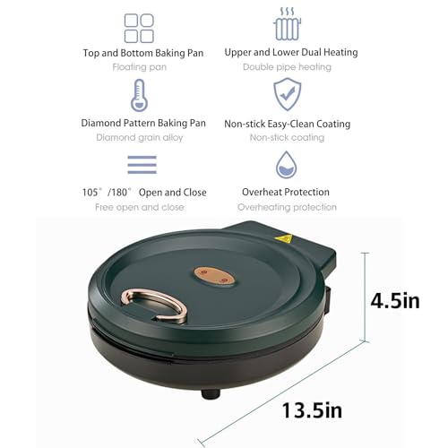 Wkantlaes Electric Quesadilla Maker, Pizza Maker 12 Inch Pizzas Machine, Non-Stick Plates Pizza Oven and Calzone Maker, Electric Countertop Oven for Home Or School, 12" Indoor Grill/Griddle - Image 3