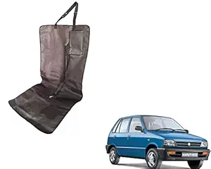 WolkomHome Waterproof Pet Dog cat Puppy Car Seat Protector pet Cover with Pocket & Dog Harness for Maruti Suzuki 800