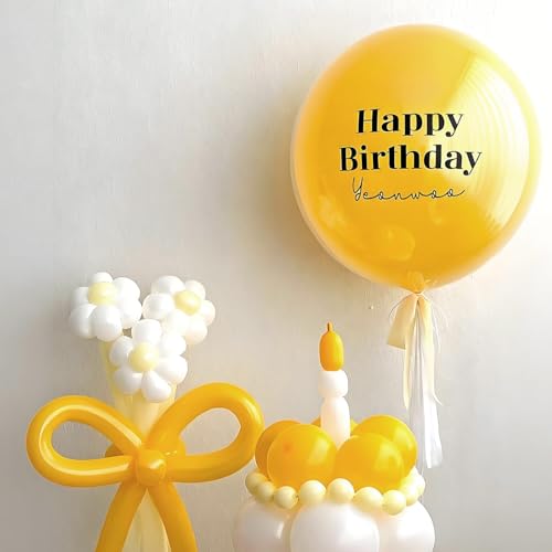 Image of 260 Lemon Yellow Long Balloons for Balloon Garland Thickening Skinny Latex Twisting Animals Modeling Christmas Birthday Wedding Party Festival Decorations 100pcs