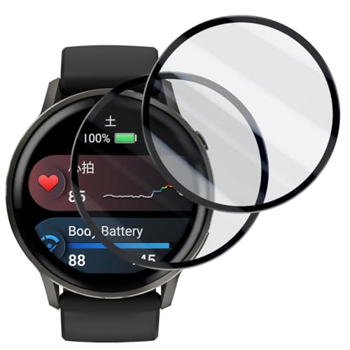 YWXTW �Ή� Garmin Venu4 45mm �t�B���� �y2������ ���{���Ɏq�� �z�Ή� �K�[�~�� Venu4 �K���X�t�B���� �K�[�~�� Venu4 �ی�t�B���� �����K���X �t���ی�t�B���� �d�x9H �ϏՌ� ��U�h�~ �����ߗ� �C�A�[�� �w��h