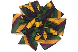 Adorn Your Mardi Gras Style with the Shimmering Stripes Suzie Q Korker Hair Bow