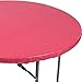 Creative Converting Round Stay Put Plastic Table Cover, 60-Inch, Regal Red