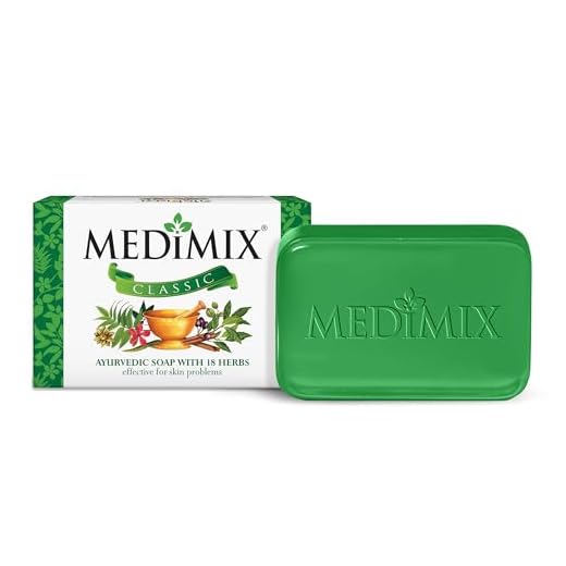 MEDIMIX - Savon ayurvédique 75 Gr aux 18 plantes, pour traiter l'acné, les odeurs corporelles et les infections de la peau